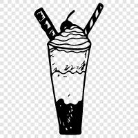 shake, milkshake drink, frappe, frappuccino icon svg