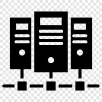 Shared hosting, VPS hosting, Dedicated hosting, Cloud hosting icon svg