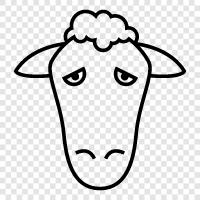 Sheep Head art, Sheep Head tattoo, Sheep Head costume, Sheep Head mask icon svg