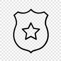 sheriff s badge, law enforcement, cop, uniform icon svg