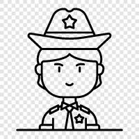 sheriffs, female sheriffs, women sheriffs, female law enforcement officers Значок svg