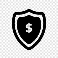 shield, dollar, coins, copper icon svg