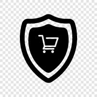 shield, cart, defense, protect icon svg