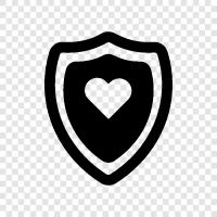 shield, love, protective, defence icon svg