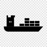 gemi, maritime, cargo nakliye, cargo ulaşım ikon svg