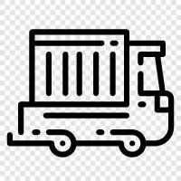 shipping container, freight van, shipping company, shipping container company icon svg