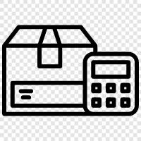 shipping rate, shipping calculator, shipping time, shipping cost to europe icon svg