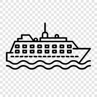 Shipyard, Cargo Ship, Cruise Ship, Ferry icon svg