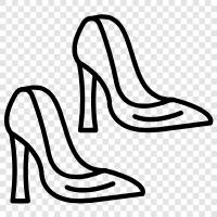 shoes, pumps, sandals, stilettos icon svg