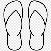 Shoes, Sandals, Summer, Beach Значок svg