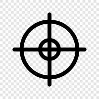 shoot for, target, aimpoint, gunfire icon svg