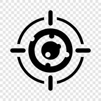 shooting range, pistol target, rifle target, shotgun target icon svg