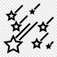 Shooting Star, Meteor Shower, Celestial, Sky icon svg