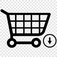 shopping cart, online shopping, online shopping cart, online shopping cart down icon svg