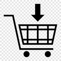 Einkaufswagen Software, Einkaufswagen, OnlineWarenkorb, eCommerce symbol