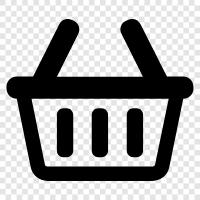shopping list, shopping cart, shopping bag, groceries icon svg