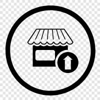 Einkaufszentren, Einkaufszentrum, OnlineShopping, OfflineShopping symbol