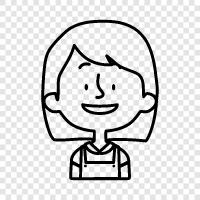Short haired kids, Short hair kids, Short hair kids pictures, Short icon svg
