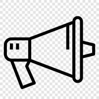 shouting, communication, amplification, Megaphone icon svg