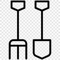 shovels, excavation, construction, road icon svg