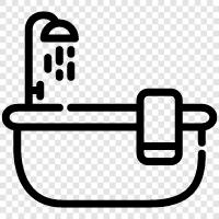 shower, faucet, tile, porcelain icon svg