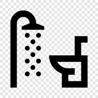 showering, hot water, cold water, tub icon svg