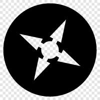 shuriken, atıcı yıldız, japon, ninja ikon svg