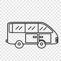 shuttle bus, shuttle service, small bus, transportation icon svg