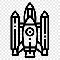 shuttle, orbiter, space, science icon svg