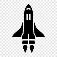 shuttle, space, orbit, orbiter icon svg