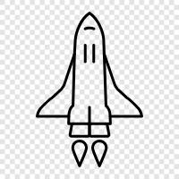 shuttle, orbiter, spacecraft, liftoff icon svg