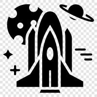 shuttle, space, United States, Orbiter icon svg