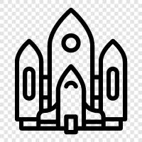 shuttle, space, American, aerospace icon svg