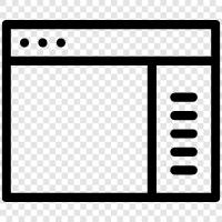 sidebars, window, web, browser icon svg