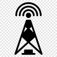 signals, wireless, antennas, cell phone icon svg