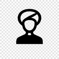 Sikh, Indian, religious, headwear icon svg