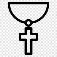 Серебряное крестовое ожерелье, золотое ожерелье, религиозное ожерелье, ожерелье с крестом Значок svg