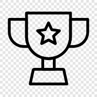 silver, trophy, award icon svg