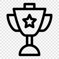 silver, awarded, prestigious, Trophy icon svg