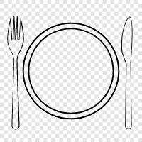 silverware, flatware, cutlery, tableware icon svg