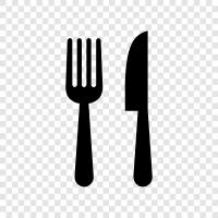 silverware, silver, knives, forks icon svg