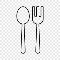 silverware, knives, forks, spoons icon svg