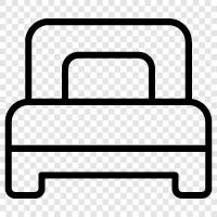 single bed frame, single bed mattress, single bed sheets, single bed pillow icon svg