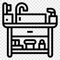 sink, bathroom, kitchen, laundry icon svg