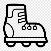 skateboard, inline skating, roller skating, roller skates icon svg