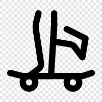 skateboarding, skateboarding tricks, skateboarding videos, skateboarding equipment icon svg