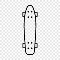 kaykay, skatepark, longboard, shortboard ikon svg