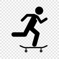 skateboarding, skatepark, skateboarding tricks, skateboarding tricks for beginners icon svg