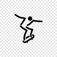 skatepark, skateboarding tricks, skateboarding history, skateboarding stunts icon svg