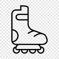 skating, skateboarding, inline skating, rollerblades icon svg